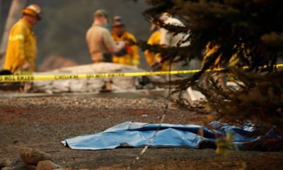 Photo of officials searching for people in Paradise, CA