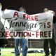 Photo of protesters outside Riverbend Maximum Security Institution