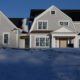 Photo of a home surrounded by snow in Natick, Mass.