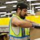 Photo of an employee at Amazon's fulfillment center in Fresno, California