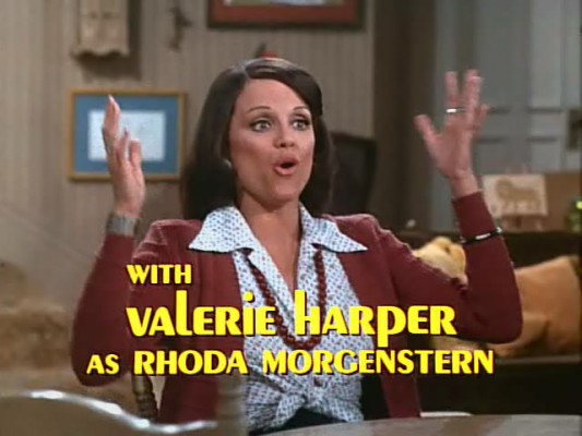 Screen grab of Valerie Harper playing the TV role of Rhoda Morgenstern