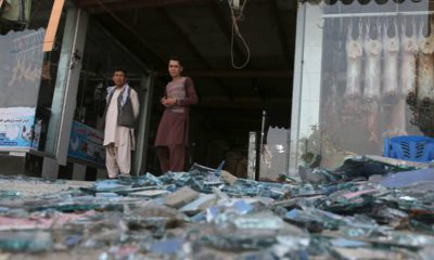 Photo of a damaged shop in Kabul