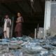 Photo of a damaged shop in Kabul