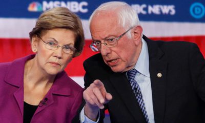 Photo of Elizabeth Warren and Bernie Sanders