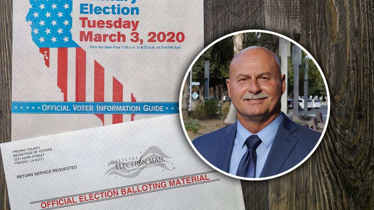 Photo combination of voting material and Jerry Dyer